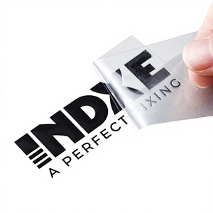 Autocollants 3D personnalisés en vinyle cristal auto-adhésif avec <span class=keywords><strong>impression</strong></span> UV par transfert pour la personnalisation de logos de cadeaux et d'annonces publicitaires - Product Image 1