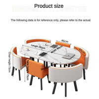 Table et chaises de réunion au design spécial, vente chaude, gain de place, prix de gros, table à manger de luxe sur mesure avec 6 chaises