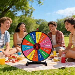 Ruota della Fortuna Interattiva da 24 Pollici per Giochi da Tavolo, Estrazione Casuale di Premi, Ruota Girevole Extra Large - Product Image 4