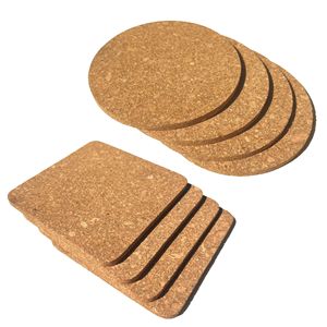 <b>Cork</b> Placemats Square Dark Brown Heat Insulation Mats For Table Use Biodegradable - Product Image 2
