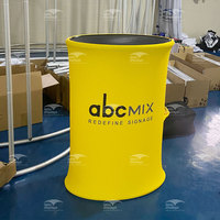 Stand publicitaire pop-up en tissu, comptoir de promotion, table, pupitre hydraulique avec sac de transport pour exposition
