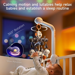 Móvil Musical con Control Bluetooth para Niños <span class=keywords><strong>Tumama</strong></span>, Juguete Colgante de Peluche Blanco y Negro, Móvil para Cuna de Bebé con Proyección de Luz - Product Image 3