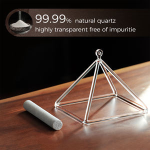 Pyramide chantante en cristal Jinfang, quartz à 99,99 %, thérapie sonore, yoga, équilibrage des chakras pour la relaxation spirituelle - Product Image 1