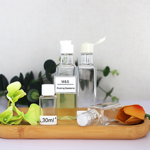 Custom Printed Plastic <strong>Mini</strong> <strong>Bottles</strong> 30ml/35ml/50ml/100ml/120ml Transparent Square Round <strong>Bottle</strong> - Product Image 1