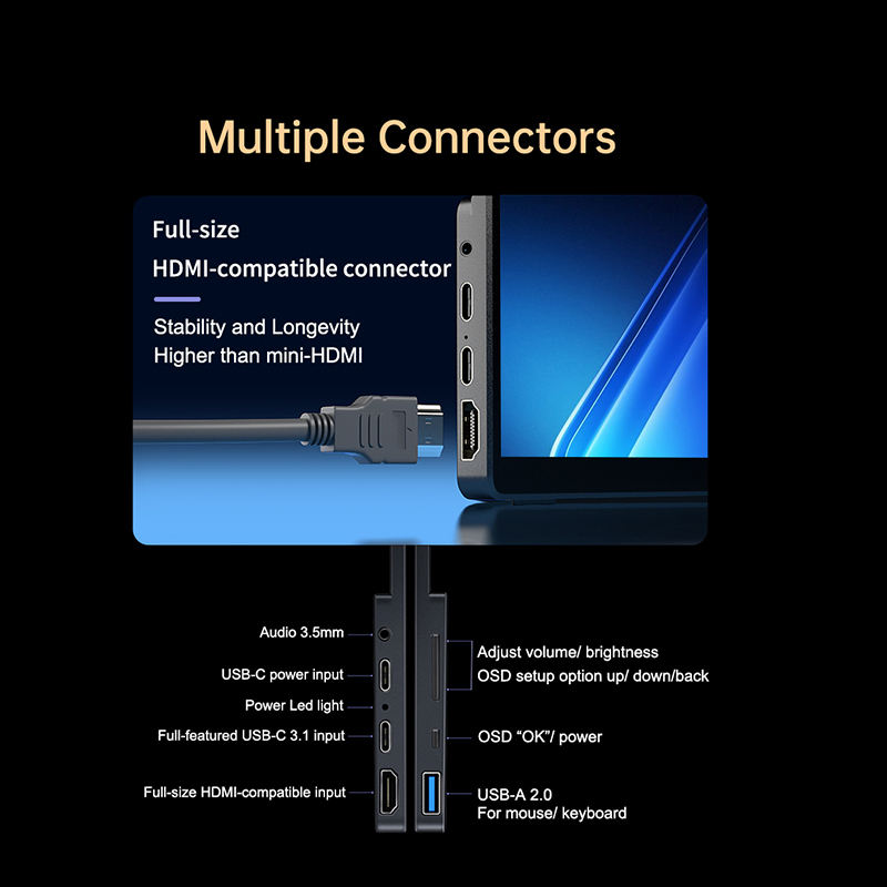 ORANGLES 14-Inch 4K OLED Portable Touchscreen Monitor | Ultra-Thin USB-C Display for Laptop, PC & Mobile Gaming, HDR 100% DCI-P3 (Kuwait) - elegant presentation - exhibiting components - Image 6 of 6 | ideal for home | Discount on 14-Inch 4K OLED Portable Touchscreen Monitor | Ultra-Thin USB-C Display for Laptop, PC & Mobile Gaming, HDR 100% DCI-P3 (Kuwait) Virginia | Free Shipping ORANGLES