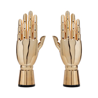 Mannequin de main flexible en chrome or et argent pour vitrine de mode, sac à main, bijoux, unisexe, pour modèle de bracelet
