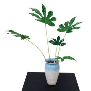 Realistic Artificial <strong>Fatsia</strong> Japonica Leaf Long Stem Faux <strong>Japanese</strong> Aralia Greenery for Home Hotel Decoration - Product Image 1