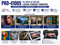 Imprimante jet d'encre pigmentée grand format PRO-4100S 44 pouces 8 couleurs pour affiches, signalétique, photos et impression graphique