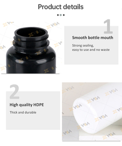 医薬品グレードHDPEプラスチックボトル120ml（ビタミンサプリメント、カプセル、魚油錠用）カスタムキャップ付き - Product Image 5