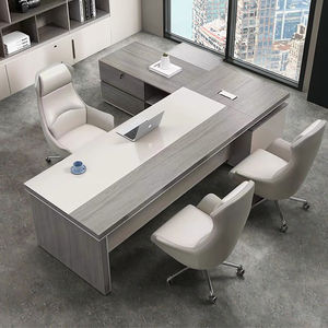 Muebles de oficina convertibles de lujo Boss Mesa de escritorio de Gerente de Diseño moderno Hecho en China Material MDF para CEO's - Product Image 5