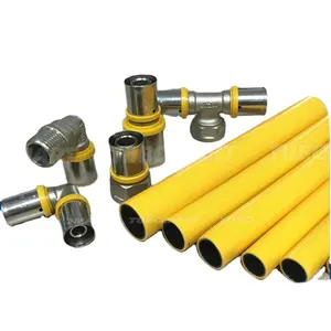 TUBOMART Gas Pipe PEX AL PEX plastic pipes 1620mm Floor Heating Pex A Pipe flexible butt welding lpg tube connect brass fitting