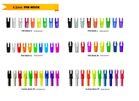 Musen Tir à l'arc 4.2mm ID Arrow Nock Pin Nock PC Plastic Insert Nock for Carbon Arrow Shaft of Recurve Compound Bow Shooting