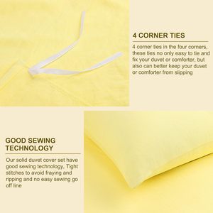 Ensemble de housse de couette douce avec literie et <span class=keywords><strong>taie</strong></span> <span class=keywords><strong>d</strong></span>'<span class=keywords><strong>oreiller</strong></span> respirantes pour la maison ou l'hôtel Catégorie de produits haut de gamme - Product Image 4