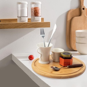 Support à gâteau en bambou avec couvercle en verre, plateau rotatif pour cupcakes avec couvercle, support à gâteau avec base tournante - Product Image 4