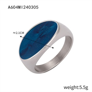 Elegant Jewelry <b>Ring</b> Minimalist Gold Plated Stainless Steel Gemstone Charm <b>Finger</b> <b>Rings</b> for Women - Product Image 5