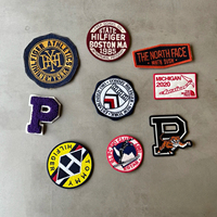 Patchs brodés personnalisables en gros, logo tendance, patchs brodés à repasser pour vêtements