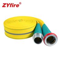 Tuyau de lutte contre l'incendie ZYfire 2 pouces, simple gaine, 100% polyester vierge, avec revêtement en caoutchouc nitrile, flexible, pour intervention d'attaque, 10-21 bars