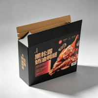 Boîtes d'emballage en papier imprimées sur mesure, design coloré noir et or de qualité supérieure pour produits alimentaires, présentoir de vente au détail, emballage cadeau