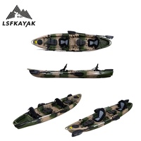 Vente d'usine 2 + 1 siège deux personnes ou trois personnes famille avec enfant assis sur le dessus pêche et jeux nautiques et divertissement Kayak