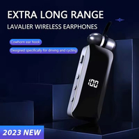 F906, nuevo diseño, sonido claro, llamada, batería de larga duración, auriculares inalámbricos, Clip para el cuello, auricular de negocios de un solo oído con cable retráctil