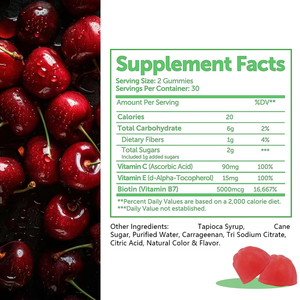 Private Label Biotin Gummies with Health <b>Supplements</b> Promote Nails Skin Hair Growth Reduce Hair Loss Gummy Candy - Product Image 2