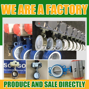 วาล์ว SONGO DN100 ขนาด 4 นิ้ว PN16 แบบ PTFE Seat  วัสดุเหล็กดัดเหนียว WCB เหล็กกล้าคาร์บอน SS304 CF8  พร้อมตัวกระตุ้นลม PD27 - Product Image 4
