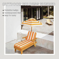 Chaise longue pliante moderne en bois en forme de S pour l'extérieur, empilable, avec tissu en maille portable pour bain de soleil