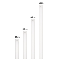 Veilleuse LED sous-meuble de cuisine, 20/30/40/60cm, Rechargeable, capteur de mouvement PIR, lampe de placard, lampe en aluminium