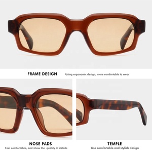 Gafas de Sol Unisex de Diseño de Alta Gama, Cuadradas, Polarizadas, Ligeras, con Protección UV400 y Visión Nocturna, de Acetato - Product Image 3