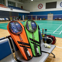 Raquette de badminton en fibre de carbone JIELING W510 - Manche léger, cordes durables, grip en tissu, pour joueurs amateurs et intermédiaires (Ball