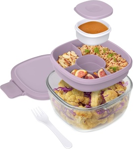 Custom 1500ml Dual 5-<b>Compartment</b> Multifunctional Bento <b>Lunch</b> <b>Box</b> Dishwasher Safe Leak Proof BPA Free Eco-Friendly for Newborn - Product Image 1