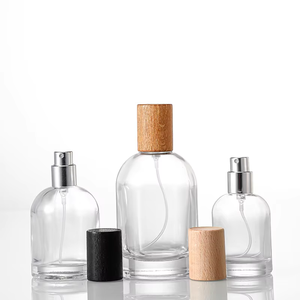 30ml de vidrio cilíndrico 50ml botella de perfume botella vacía rociador fino dispensador de bayoneta 100mL tapa de madera - Product Image 2