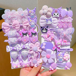 Barrettes et attaches pour cheveux en résine artisanale Kuromi pour enfants, mignonnes, 5 cm, décoration pour cheveux pour filles, cadeau de fête - Product Image 1