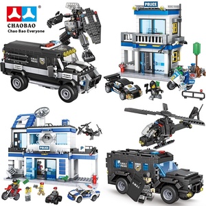 Bán Buôn Lego Tương Thích Nhựa Mô Hình Đồ Chơi Lắp Ráp Khối Xây Dựng Có Tính Năng Xe Cảnh Sát Trạm Quân Sự Thành Phố Swat Con Số - Product Image 5