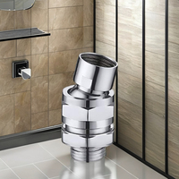 Bras de douche universel en laiton réglable avec adaptateur pivotant à rotule pour robinet de salle de bain, en boîte