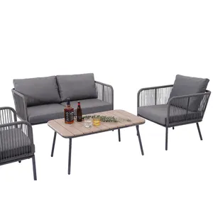 Modern Garden Rope Sofa Set Rope Outdoor Furniture Set Patio Set Wicker