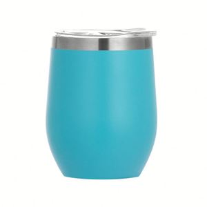 Cross-border 12oz Vacuum <b>Flask</b> <b>Bottle</b> Eggshell Cup American-style Solid-color Minimalist 304 Stainless Steel Portable Mini - Product Image 4