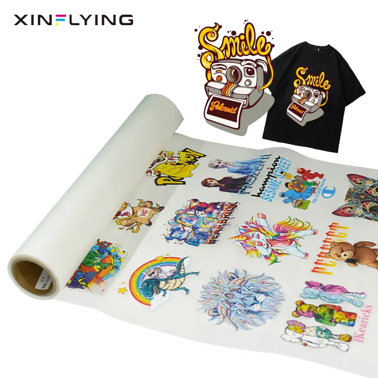 XinFlying Free Sample Hot Peel Film for DTF T-shirt Printing Machine 21cm 33cm 60cm Double-sided Pet Film