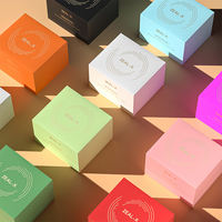 Boîtes d'emballage en papier de carton personnalisées pour pommade au beurre corporel crème pour le visage et le corps pot cosmétique éponge doublure stratification mate