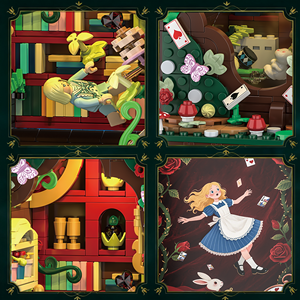 Kit de construction de nichoir à livres Wonderland Reflection, très vendu, en plastique ABS, ensemble de blocs de construction, kit de maison de poupée, nichoir à livres avec lumière - Product Image 3