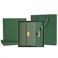Ensemble de carnet à couverture rigide en cuir et papier personnalisé avec stylo à bille à logo personnalisé - Cadeaux promotionnels écologiques pour entreprises