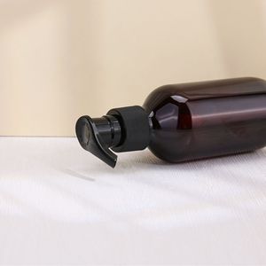 Brown PET <b>Shampoo</b> Bottle 100ml 130ml With Pump Travel Size For Daily Chemical Packaging - Product Image 4