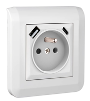 Prises murales de haute qualité 220V Europe PC 10A/16A avec USB et Type-C 20W à charge rapide pour la maison et les hôtels, 250V Max, double pôle