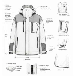 <span class=keywords><strong>Chaqueta</strong></span> de Esquí para <span class=keywords><strong>Hombre</strong></span>, de <span class=keywords><strong>Invierno</strong></span>, Impermeable, de Secado Rápido, Abrigo para la Nieve con Diseño 3 en 1, Costuras Selladas, para Uso en <span class=keywords><strong>Montaña</strong></span> y Actividades al Aire Libre - Product Image 2
