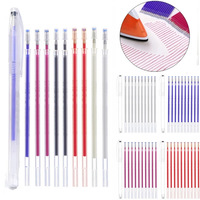 Lot de 10 stylos marqueurs magiques effaçables à la chaleur, stylos pour tissu à effacement thermique, accessoires de couture et de bricolage pour marquage de lignes