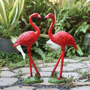 Escultura de Fibra de Vidrio de Flamenco, Animales Simulados, Resistente al Agua, Decoración de Jardín para Exteriores, Paisajismo de Patio - Product Image 4