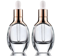 Bouteilles de teinture de 20ml 30ml 60ml 120ml Vente en gros Bouteilles compte-gouttes en verre transparentes Bouteilles compte-gouttes en verre carrées
