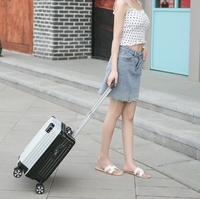 Valise pour femme, petite valise en ABS avec fermeture à glissière, valise de cabine, légère, petite taille, couleur macaron