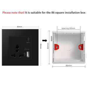 <span class=keywords><strong>Presa</strong></span> universale a 3 fori con porta di ricarica USB e tipo-c adatta per <span class=keywords><strong>iPhone</strong></span> e Android, pannello PC 86*86mm - Product Image 4