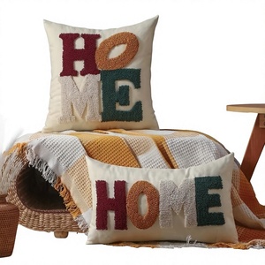 Funda de Cojín de Algodón Tufted de Alta Calidad con Técnicas de Bordado y Tejido para el Hogar, Sala de Estar, Sofá, Cama, Almohada Lumbar, Hoteles por ITHL - Product Image 1
